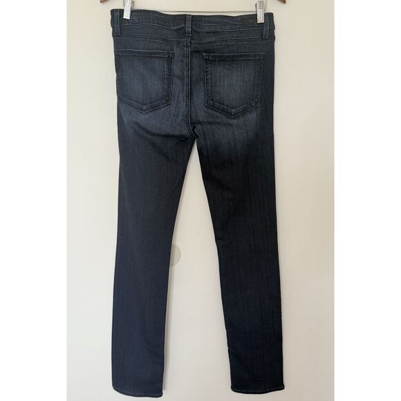Paige Skyline Straight Midlake Dark Wash Slim Fit Zip Closure Everyday Jeans 30 - Picture 3 of 10